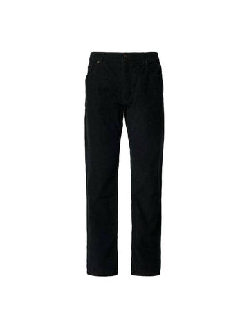 Corduroy Straight Leg Jeans Black - SAINT LAURENT - BALAAN 1