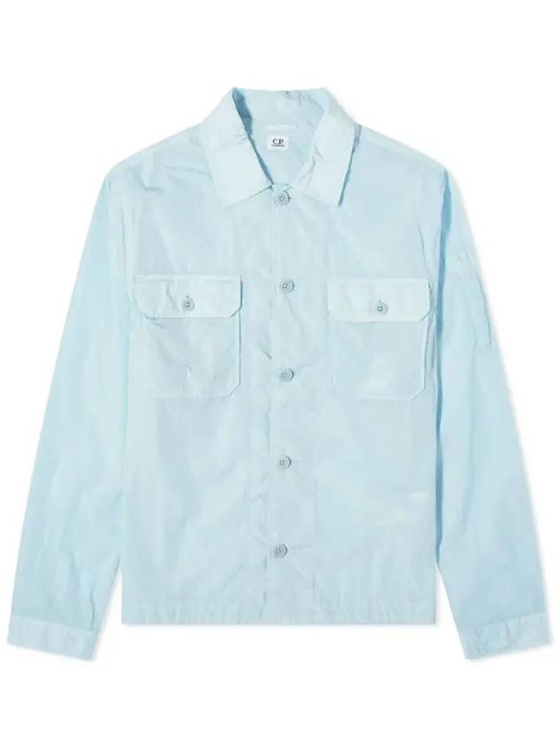 Chrome R Pocket Over Long Sleeve Shirt Blue - CP COMPANY - BALAAN 3