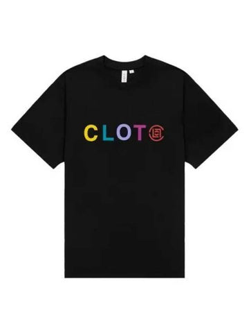 Rainbow logo short sleeve t shirt black - CLOT - BALAAN 1