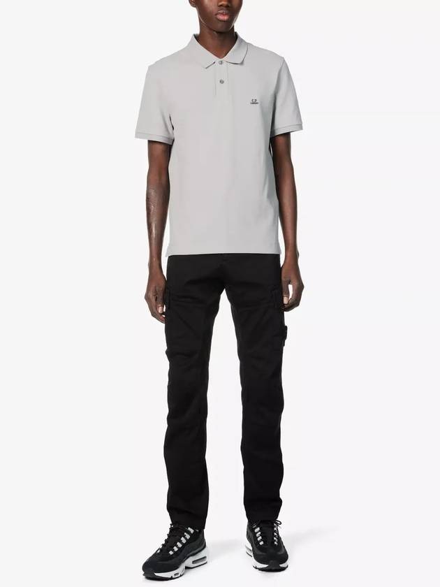 Stretch Piquet Regular Polo Shirt Grey - CP COMPANY - BALAAN 3