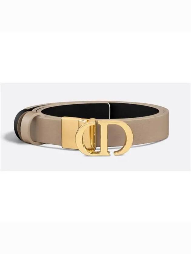 30 Montaigne Reversible Leather Belt Hazelnut Black - DIOR - BALAAN 3