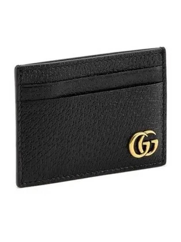 GG Marmont Leather Card Wallet Black - GUCCI - BALAAN 4