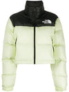 Women's Nuptse Short Padded Black Green - THE NORTH FACE - BALAAN 1