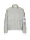 4 Bar Stripe Ripstop Zip-up Jacket Grey - THOM BROWNE - BALAAN 2