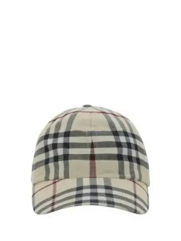 Check Pattern Cotton Ball Cap Beige - BURBERRY - BALAAN 2