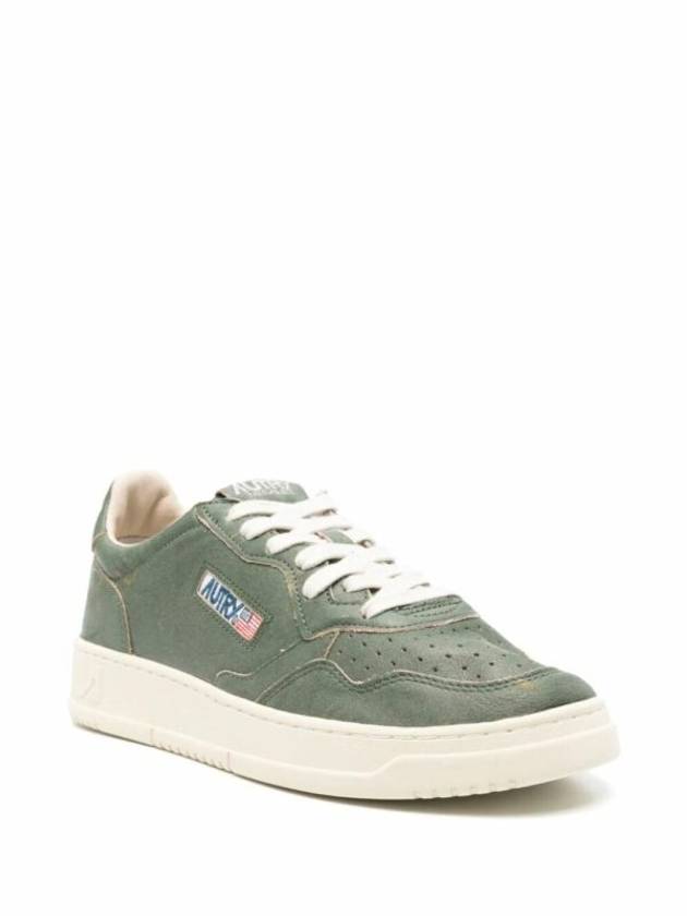 Medalist Leather Low-Top Sneakers Green - AUTRY - BALAAN 3