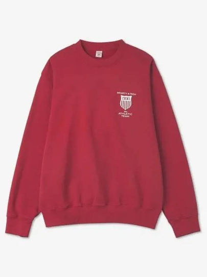 Athletic Team Crew Neck Cotton Sweatshirt Red - SPORTY & RICH - BALAAN 2