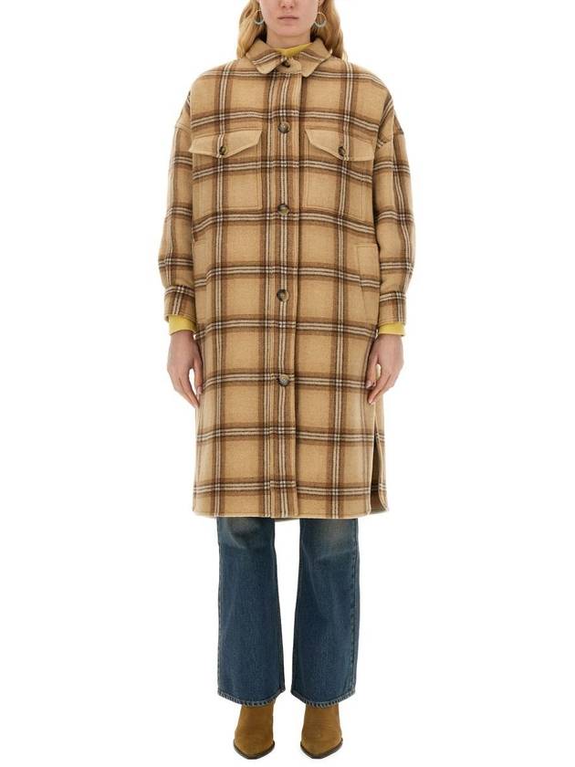 Pontizia Check Midi Coat MA0248FAB1D06I - ISABEL MARANT - BALAAN 2