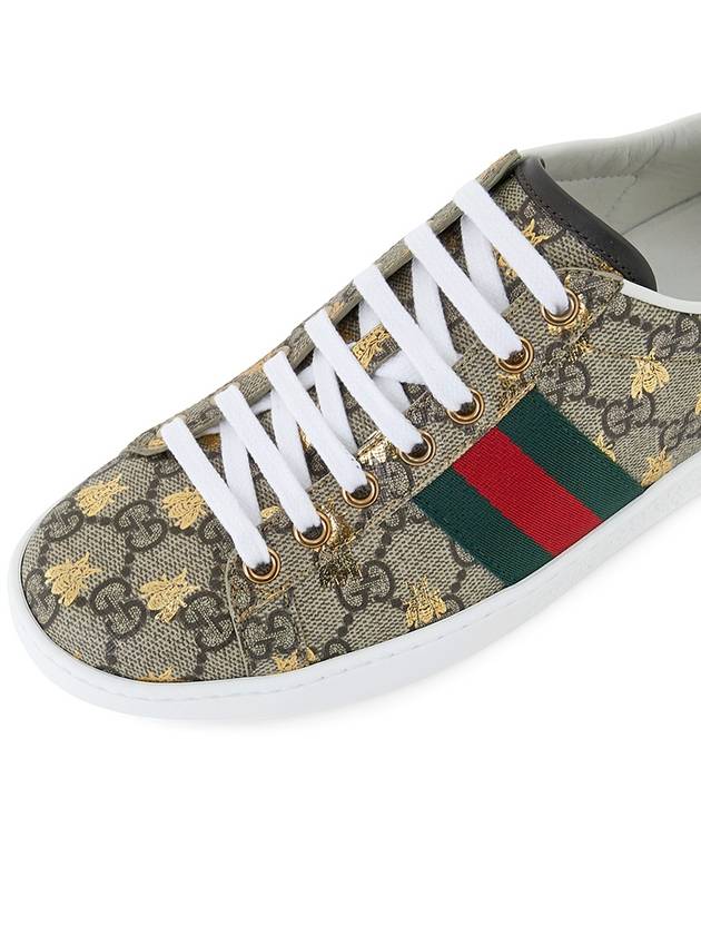 Ace GG Supreme Bees Low Top Sneakers Beige - GUCCI - BALAAN 8