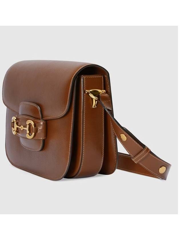 Horsebit 1955 Leather Shoulder Bag Brown - GUCCI - BALAAN 6