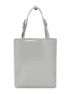 Brushed Leather Tote Bag Grey - PRADA - BALAAN 4