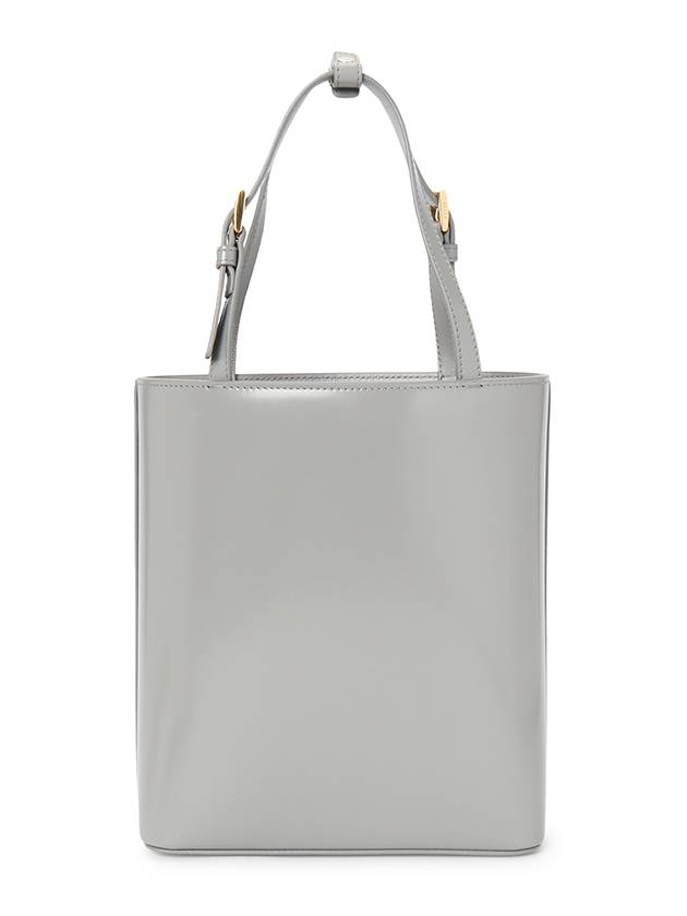 Brushed Leather Tote Bag Grey - PRADA - BALAAN 4