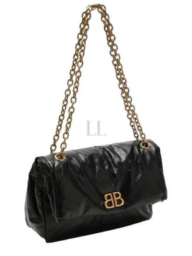 Monaco Small Chain Shoulder Bag Black - BALENCIAGA - BALAAN 2