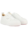 Happyrui Spikes Leather Low Top Sneakers White - CHRISTIAN LOUBOUTIN - BALAAN 4