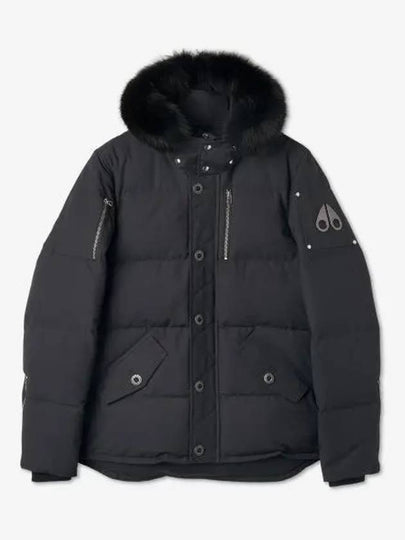 Threequarter Down Jacket Black Fox Fur Navy - MOOSE KNUCKLES - BALAAN 2