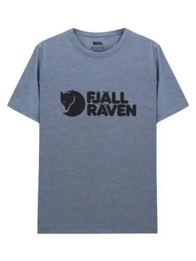 24 Logo T shirt Uncle Blue Melange 87310 520 999 M Short Sleeve Tee - FJALL RAVEN - BALAAN 1