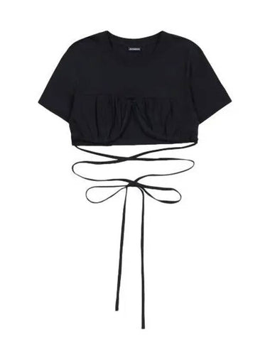 Jacquemus Le Bacchi short sleeve t shirt black - JACQUEMUS - BALAAN 1