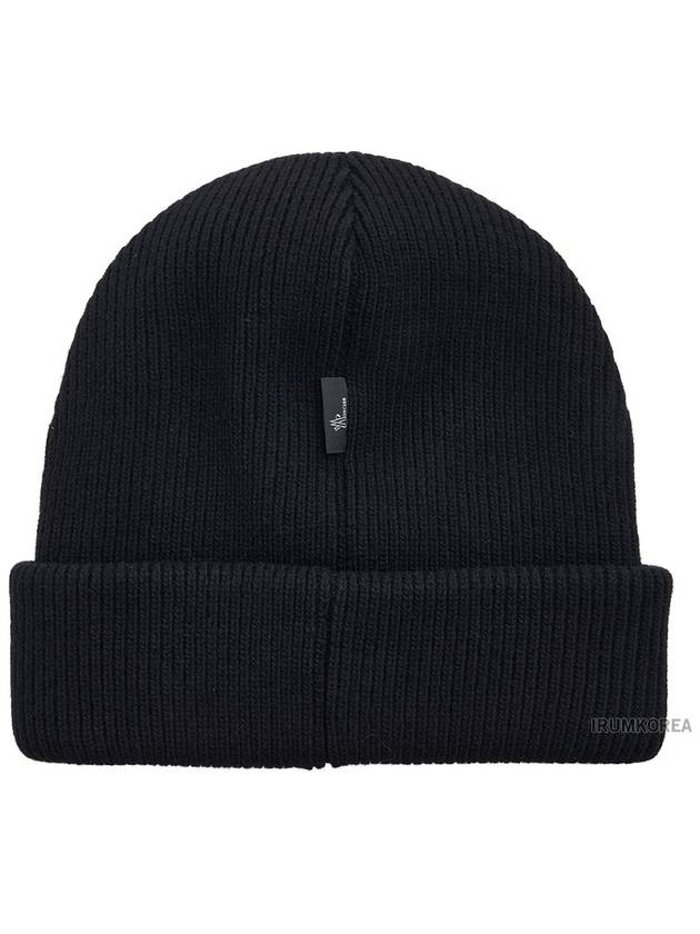 Grenoble Big Logo Beanie Black - MONCLER - BALAAN 3