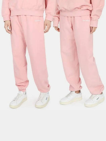 serif embroid jogger pants rose pink SERIF EMBROIDERED SWEATPANT - SPORTY & RICH - BALAAN 1