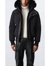 Dixon Nordic Tech Down Blue Fur Bomber Jacket Black Gold - MACKAGE - BALAAN 7