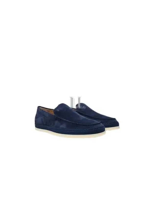 Men's Suede Slip-ons Loafers Blue - TOD'S - BALAAN 2