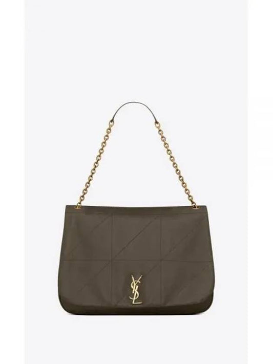 Jamie Logo Plaque Leather Shoulder Bag Green - SAINT LAURENT - BALAAN 2