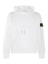 Compass Badge Cotton Hoodie White - STONE ISLAND - BALAAN 2