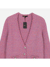 Cardigan Tweed Pink Luxury MFPCA00365 - MAJE - BALAAN 2