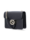 Interlocking GG Chain Small Cross Bag Black - GUCCI - BALAAN 3