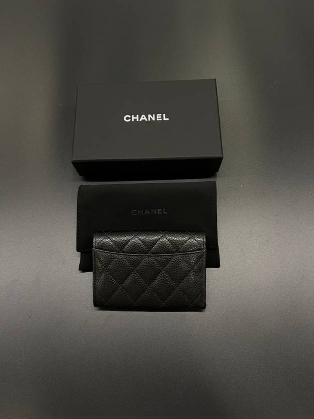 Classic Grained Calfskin Card Wallet Black - CHANEL - BALAAN 9