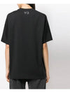 Yohji Logo Round Neck Short Sleeve T-Shirt Black - Y-3 - BALAAN 5