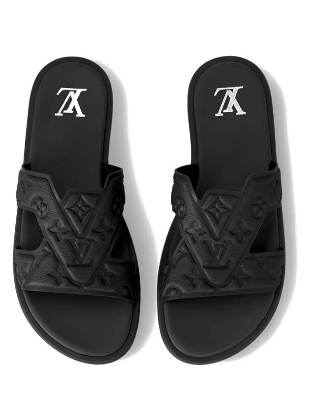 Sandals Monogram Leather Black Mules - LOUIS VUITTON - BALAAN 8