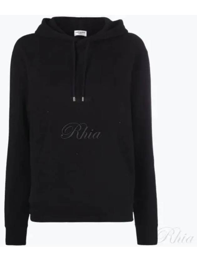 Logo Hoodie Black - SAINT LAURENT - BALAAN 2