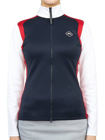 Women's Solar Full Zip Mid Layer Jacket Navy - J.LINDEBERG - BALAAN 2