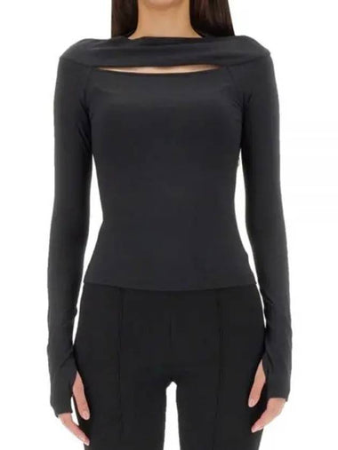 Cut-Out Long Sleeve T-Shirt Black - HELMUT LANG - BALAAN 1