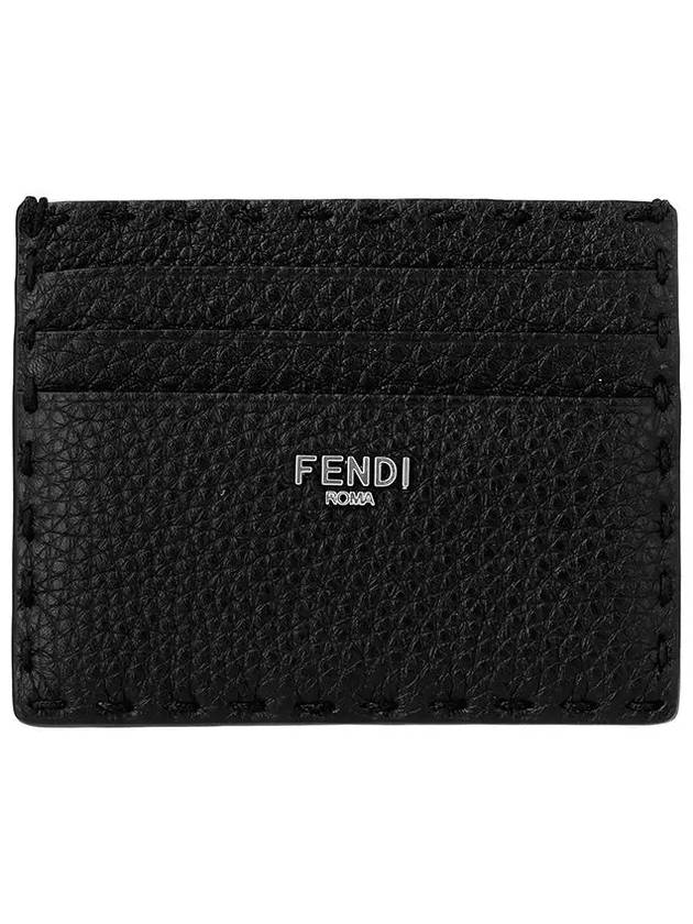 Selleria Leather Card Wallet Black - FENDI - BALAAN 3