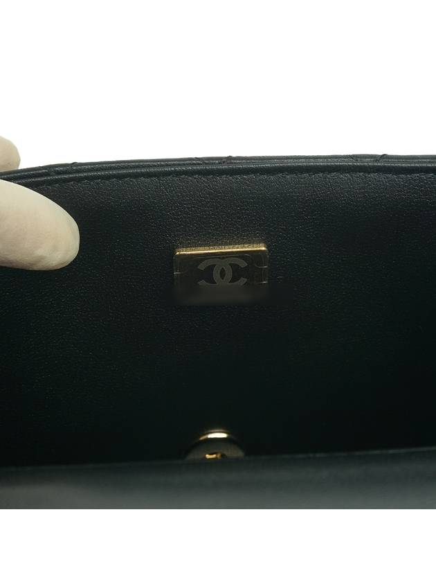 Mini Flap Lambskin Cross Bag Light Black - CHANEL - BALAAN 9