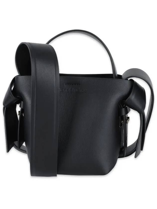 Musubi Micro Leather Shoulder Bag Black - ACNE STUDIOS - BALAAN 3