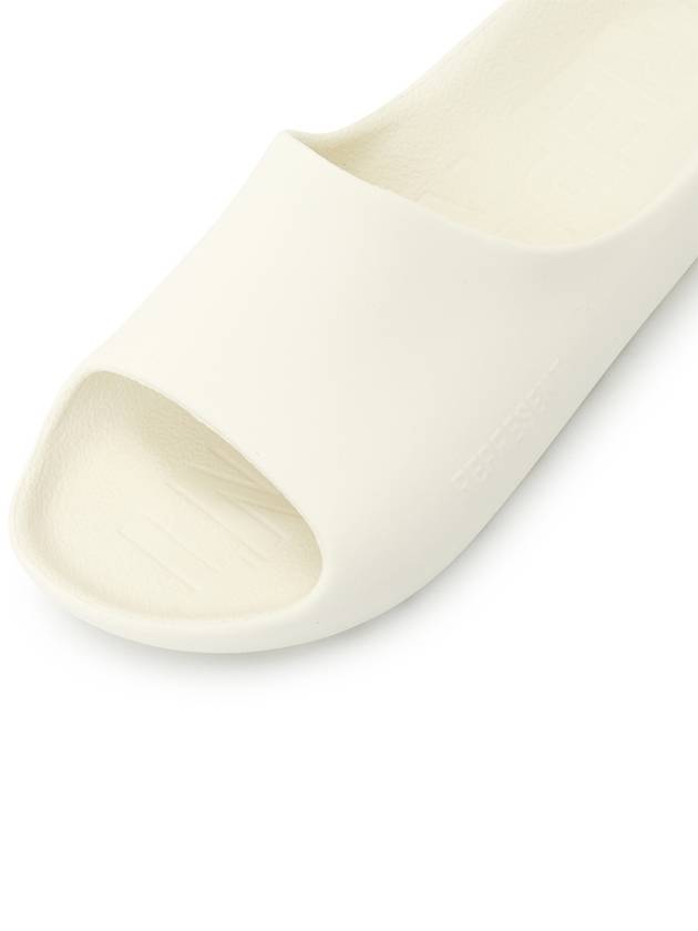 Men's Embossed Logo Flat Slippers White - REPRESENT - BALAAN 8