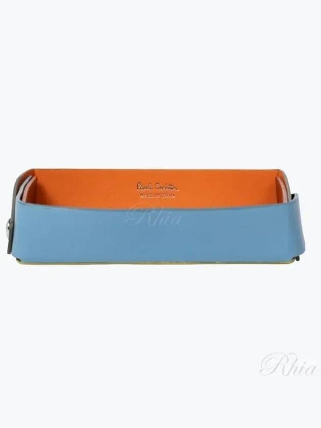 Signature Embossed Logo Leather Tray Orange Blue - PAUL SMITH - BALAAN 2