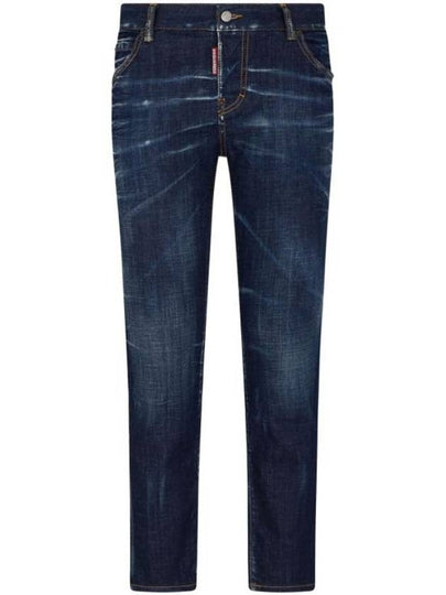 Dark Clean Wash Cool Girl Jeans Blue - DSQUARED2 - BALAAN 2