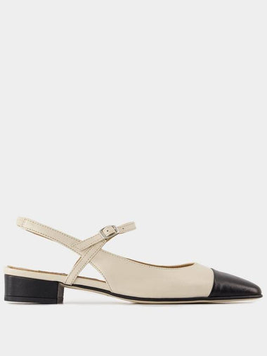 Oceano Flat Shoes - Carel - Leather - Beige - CAREL - BALAAN 1