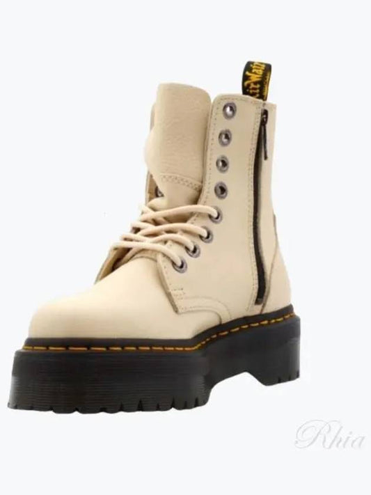 Jadon III Pisa Leather Platform Combat Boots Parchment Beige - DR. MARTENS - BALAAN 2