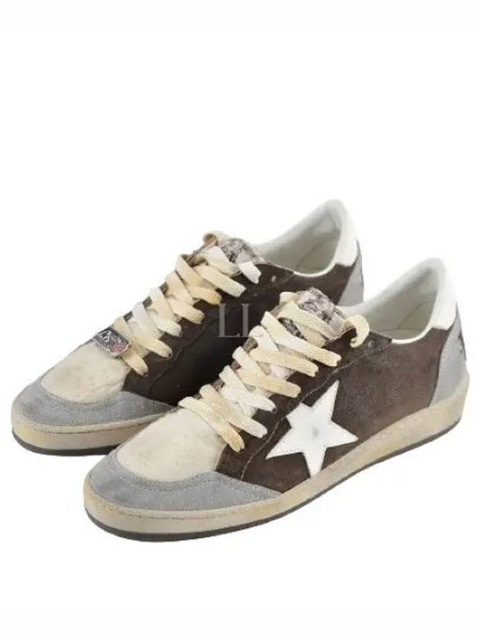 Ball Star Leather Low Top Sneakers Brown - GOLDEN GOOSE - BALAAN 2