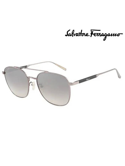 Eyewear Square Metal Sunglasses Grey - SALVATORE FERRAGAMO - BALAAN 2