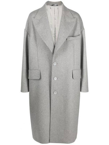 Wool Single Coat Gray - DOLCE&GABBANA - BALAAN 1