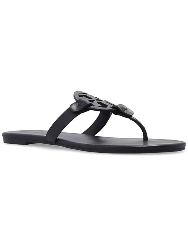 Miller Soft Leather Flip Flops Perfect Black - TORY BURCH - BALAAN 4