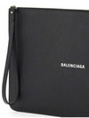 Logo Strap Cash Large Clutch Bag Black - BALENCIAGA - BALAAN.