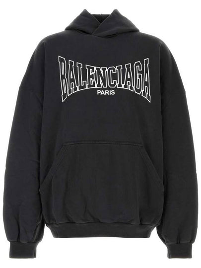 Paris Logo Print Hoodie Black - BALENCIAGA - BALAAN 2