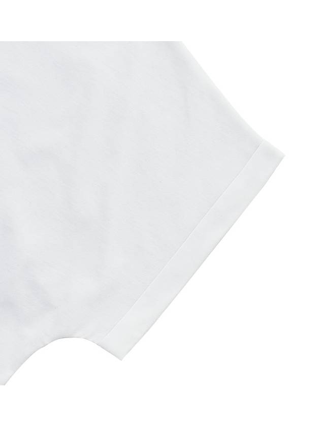 Logo Print Cropped Cotton Short Sleeve T-Shirt White - BALMAIN - BALAAN 6